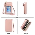thumbnail image 2 of MINKUROW Crossbody Bags for Women,Pu Leather Cell Phone Bag,Small Cross Body Shoulder Bag with Shoulder & Wrist Strap Fits Phone Under 6.7 Inch Pink, 2 of 6