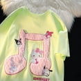 thumbnail image 5 of Sanrio Hello Kitty Kuromi Embroidered T-shirt New Summer Trendy Hip Hop Korean Stylish 2000s Aesthetic Tees Tops Y 2k Clothes, 5 of 16