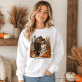 thumbnail image 6 of Frankenstein Couple Pumpkin Patch Sweatshirt, Vintage Halloween Fall Festival Sweater, 6 of 9