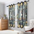 thumbnail image 2 of Yayeee Window Curtains Light Filtering 63"x42" Grommet Panel Pair Home Living Room Decor, Mystical Owls Pattern, 2 of 7