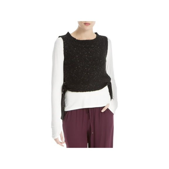 Max Studio Womens Wool Side Tie Sweater Vest
