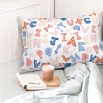 thumbnail image 4 of Kdxio Cotton Pillow Cases 20"x30" Pillowcases,Soft and Breathable Bedroom Pillow Cases-Scandinavian Alphabet-No Pillow Core, 4 of 5