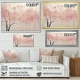 thumbnail image 4 of Designart "Pink And Gold Minimalist Forest II" Forest Floater Framed Canvas Wall Art, 4 of 5