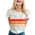 thumbnail image 1 of TSADFHJI Hauts de Noël Élégants pour Femmes avec Bling T-Shirt Décontracté Imprimé de Pâques Manches Courtes Col Rond L Blanc, 1 of 4