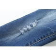 thumbnail image 4 of KIDSCOOL SPACE Little Girl Boy Ripped Denim Cute Slim Pants Jean Overalls,Deep Blue,3-4 Years, 4 of 6