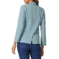 thumbnail image 3 of INSPIRE CHIC Women's Work Office Blazer Long Sleeve Suit Jacket Blazer XS Grey Blue, 3 of 6