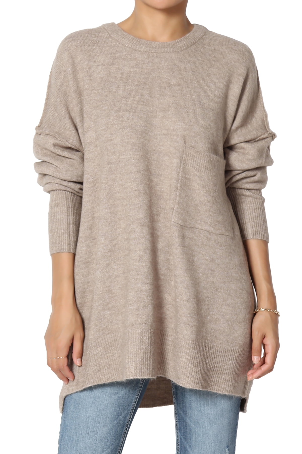 Melange Knit Pullover Sweater 