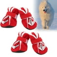 thumbnail image 3 of Tbest Chaussures d'Hiver pour Chien, Chaussures et Bottes d'Hiver Rouges pour Chien Mignonnes de Noël Père Noël Chiot Espadrilles pour Petits et Moyens Chiens, Chaussures d'Hiver Rouges pour Chien, 3 of 8