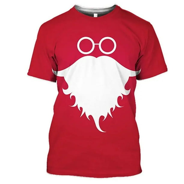 Camisetas de animales para hombres con estampado de alces de Navidad en 3d, ropa informal de verano para hombres, camisetas holgadas de gran tamaño, camisetas de manga corta Harajuku
