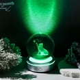 thumbnail image 2 of 3D Crystal Ball Night Light with Silver Base, Laser Engraved Glass Snow Globe for Toom Decoration, Special Gift for Birthday, Christmas, Multiple Styles Available, 2 of 14