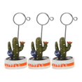 thumbnail image 2 of 1 Set 3pcs Mini Cactus Shaped Resin Metal Clips for Home Decor Party Supplies Table Menu Photos, 2 of 5