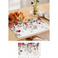 thumbnail image 6 of Placemats Set of 4, Valentine''s Day Romantic Flower and Plants Red Rose on White Kitchen Table Placemats,Non Slip Washable Dining Table Mats Set for Wedding Holiday Party Decoration, 6 of 6