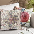 thumbnail image 5 of Boho Flying Carpet Throw Pillow Case Cover Ride Romantic Tribal Pattern Vintage Design Cotton Linen Throw Pillow Cases Cushion Cover Sofa Home Office Rectangle Pillowcovers 16x16 Inches, 5 of 6
