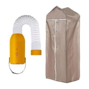 Luzkey Mini Dryer, Portable Clothes Dryer, Heater in Winter and Drying Tube, Travel Dryer Air Heater Fan for Apartments, Home, RV Yellow Coat Cover