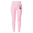 thumbnail image 5 of Cancer Leggings for Women Elastic High Waist Pink Ribbon Slim Fit Tights Pants Workout Yoga Pants, 5 of 5