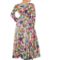thumbnail image 3 of KEINXS Robe Maxi Bohème pour Femmes, Robe d'Été Tropicale à Fleurs, Manches Longues, Coupe Ample, Robe de Plage, 3 of 5
