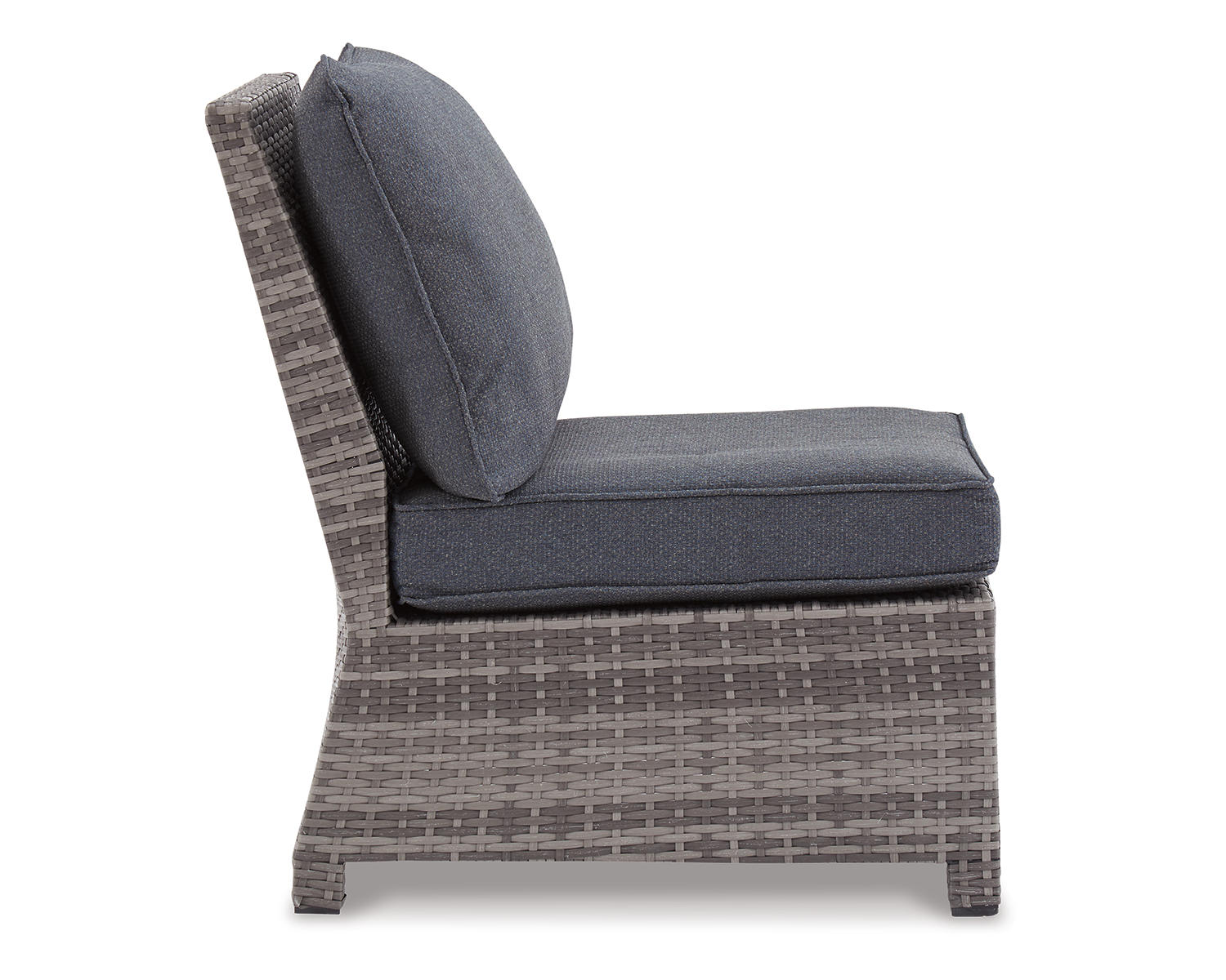 Signature Design by Ashley Salem Beach Outdoor Resin Wicker Armless Chair, Gray - image 5 of 6