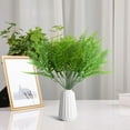 thumbnail image 5 of 1pc Artificial Ferns For Outdoor, Imitation Plants For Indoor Green Plant Stems And Leaves Shrub Branches Fake Ferns Plastic, Faux Persian Fern Decor, 5 of 6