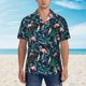 thumbnail image 2 of Fotbe Flamingos And Birds Camisa Hawaiana para Hombre Unisex – Camisa Casual de Verano con Botones de Manga Corta de Algodón y Lino,3X-Large, 2 of 7