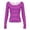 Purple, variant on Womens Fall Outfits Women's T-Shirts Women's Striped Off Shoulder Long Sleeve Crop Top Slim Fit Tee for Casual Everyday Wear S