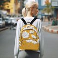 thumbnail image 7 of FORMRS Mini Backpack Purse for Women Travel Daypack Casual Shoulder Bag, White Flowers, 7 of 7