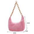 thumbnail image 3 of Bolsa Retro Mujeres Felpa Hobos Underarm Bag Otoño Acrílico Cadena (Rosa) Ehuebsd Para Estrenar, 3 of 8