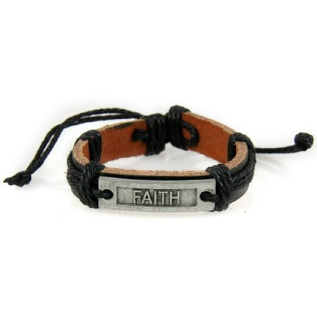 Faith Leather Bracelet Inspirational Scripture Faith Leather Bracelet Inspirational Scripture