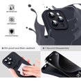 thumbnail image 3 of Liquid Silicone Case for iPhone 15 Pro - [Camera All-Round Protection] [Soft Microfiber Lining Anti-Scratch] 4 Layer Full Covered Shockproof Gel Rubber Phone Case Cover, 6.1", Black, 3 of 8