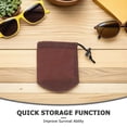 thumbnail image 3 of OUNONA Waterproof Brown Nylon Raincoat Bag for Camping with Drawstring 2Pcs, 3 of 6