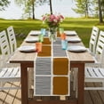 thumbnail image 4 of Table Runners 70 Inches Long Dress Scarves, Brown Farmhouse Coffee/Dining/Kitchen Table Decor, Holiday Table Runner, Modern Painting Farmhouse Striped Abstract Art 13x70 Inch, 4 of 9