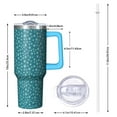 thumbnail image 2 of Teal Christmas Snowflake Pattern Tumbler with Handle and Lid,40oz Double Wall Vacuum Insulated Tumbler,Cups Gift for Women and Men, 2 of 7
