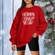 thumbnail image 1 of ICHUANYI Clearance Women Classic New Year Christmas Print Crewneck Long Sleeve Loose Sweatshirt Tops ICHUANYI "ICHUANYI", 1 of 7