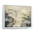 thumbnail image 2 of Designart "Simplicity Alongside The Beige And Grey Cliff Waterfall" Waterfall Floater Framed Wall Art Living Room, 2 of 5