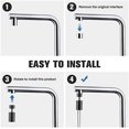 thumbnail image 5 of Swivel Kitchen Sink Aerator with Dual-function 2-Flow Sprayer, 360 Degree Swivel for Optimal Flexibility, Chrome Brass Shell for Rust-proof Durability, 5 of 5