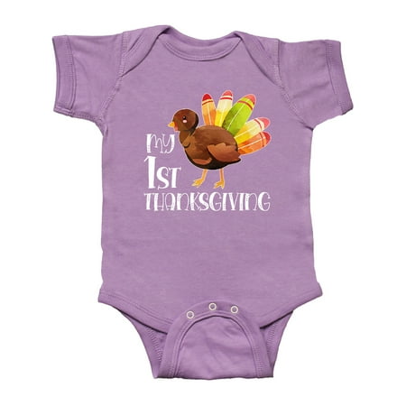 

Inktastic My 1st Thanksgiving Cute Baby Turkey Gift Baby Boy or Baby Girl Bodysuit