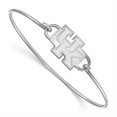 thumbnail image 2 of Auriga Fine Jewelry 925 Sterling Silver Rhodium-plated U-K Center 7 inch Wire Bangle for Women, 2 of 6