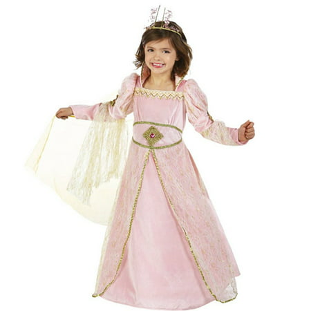 Little Girls Pink Bejeweled Princess Juliet Dress Up Halloween Costume