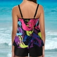 WANYNG Women Plus Size Bikini Swimwear Tankini Digital Print Bikini Set Swimsuit Adjustable
