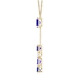 thumbnail image 2 of ANGARA Natural Tanzanite Sagittarius Linear Pendant with Diamonds in 14K Yellow Gold for Women (Size-7x5mm) | December Birthstone, Anniversary, Jewelry Gift for Women | Natural Tanzanite Necklace, 2 of 7