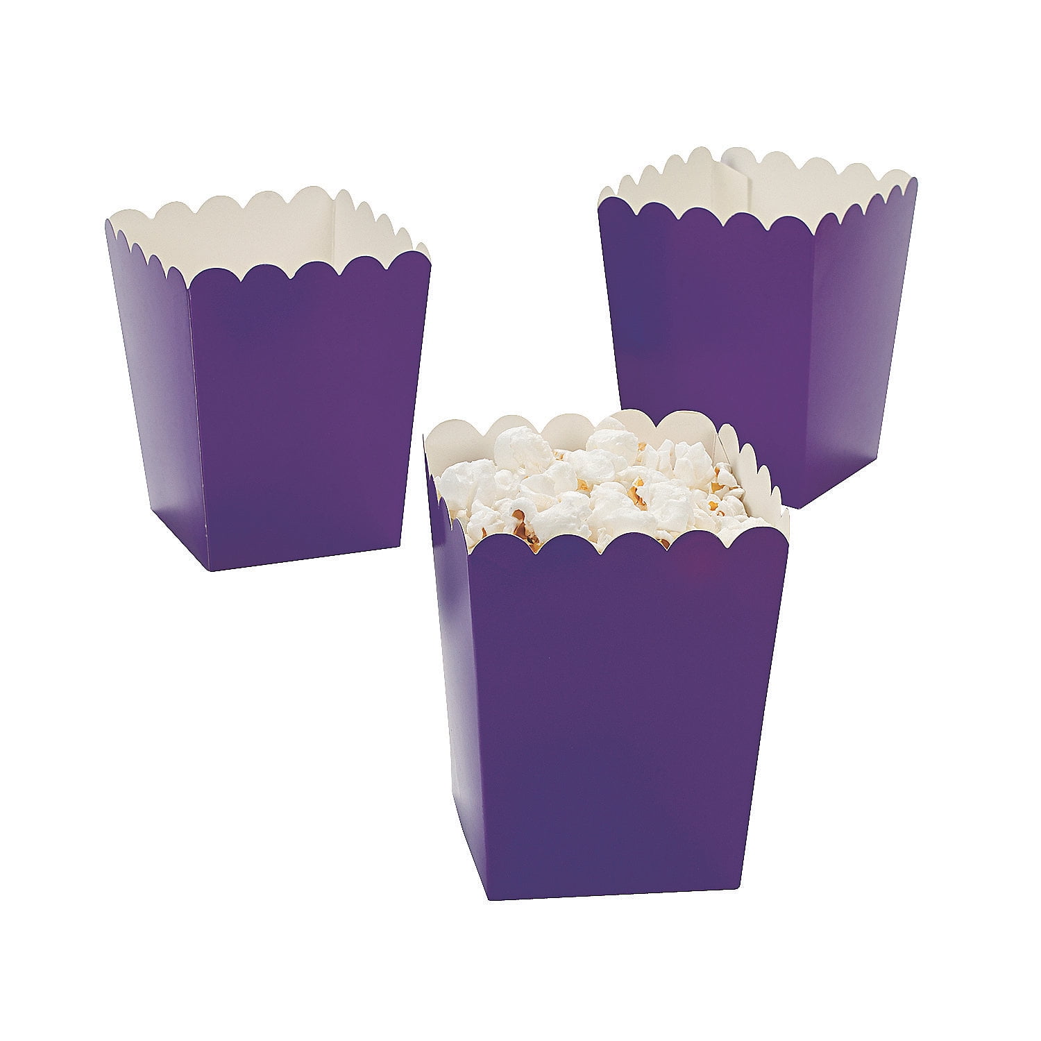 Mini Purple Popcorn Boxes (24Pc) 24 Pieces