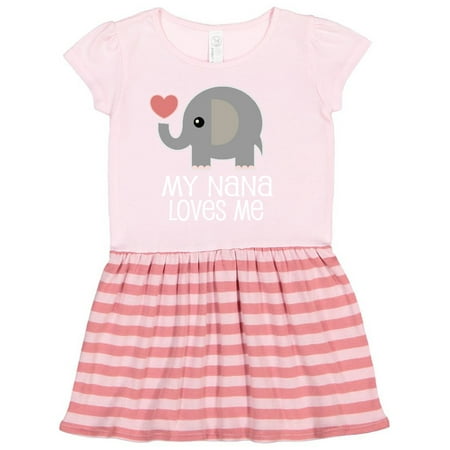 

Inktastic Nana Loves Me Gift For Grandkids Gift Toddler Girl Dress