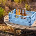 thumbnail image 3 of Foldable Mesh Storage Basket - Stackable Kitchen/Refrigerator Organizer with Industrial Style, Multipurpose Desktop Tote, 3 of 6