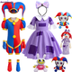 thumbnail image 2 of Disfraz de Cosplay de Anime Pomni The Amazing Digital Circus 2024, mono para niños, traje de Halloween, disfraz de Purim para niños, disfraz de dibujos animados para Cosplay, 2 of 5