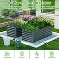thumbnail image 5 of 2PCS Outdoor Metal Raised Garden Bed,6x3x2ft Planter Box for Vegetables,Flowers,Herbs w/269 Gallon Capacity,Black, 5 of 9