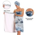 thumbnail image 4 of 3-Piece Bathroom Towel Set with Bath Towel, Quick-Dry Hair Cap and Hair Turban for Bath Yoga Beach White Floral Pattern, 4 of 6