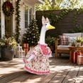 thumbnail image 6 of ICQOVD Christmas Plaid Lace Porch Goose Costume Set,Holiday Dress Outfit for Goose Statue,Outdoor Yard Garden Decor, 6 of 9