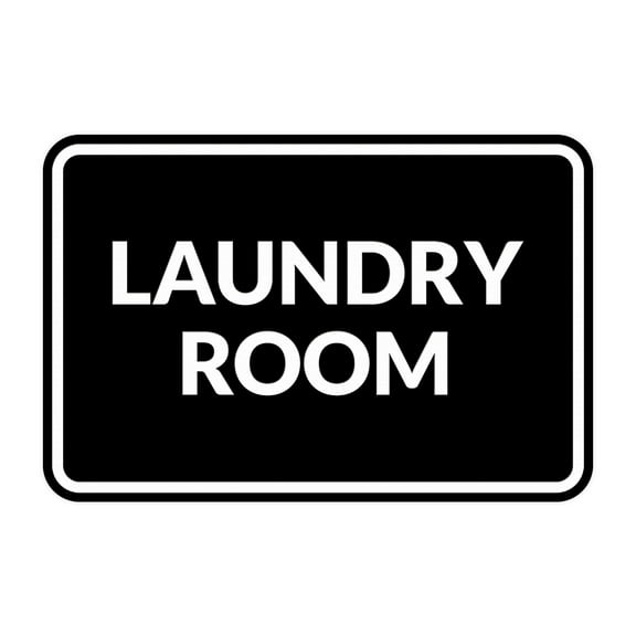 Classic Framed Laundry Room (Black) - Small