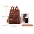 thumbnail image 4 of Bolsos de estilo sencillo para mujer, bolsos de moda para mujer, de cuero de color sólido, de gran capacidad, con doble cremallera, diseño ligero y lujoso, nuevos bolsos, 4 of 5