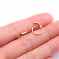 thumbnail image 3 of Implant Grade Titanium Golden Rigid Rectangle Faceted Clicker Hoop Ring, 3 of 4