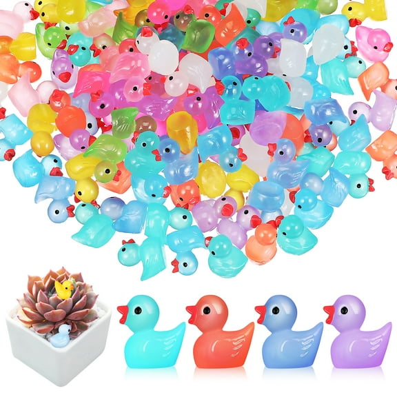 150 Pcs Glow in The Dark Small Resin Miniature Desktop Decorations for Kids Crafts and Projects